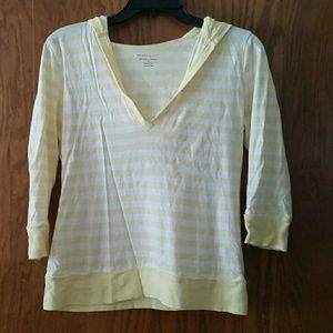 NY&C Sport 3/4 sleeve hooded shirt